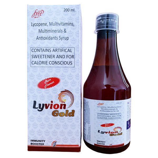 LYVION- GOLD-Syrup(Rose flavour) Sugar free